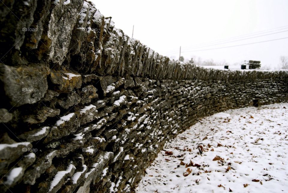 Rock fence