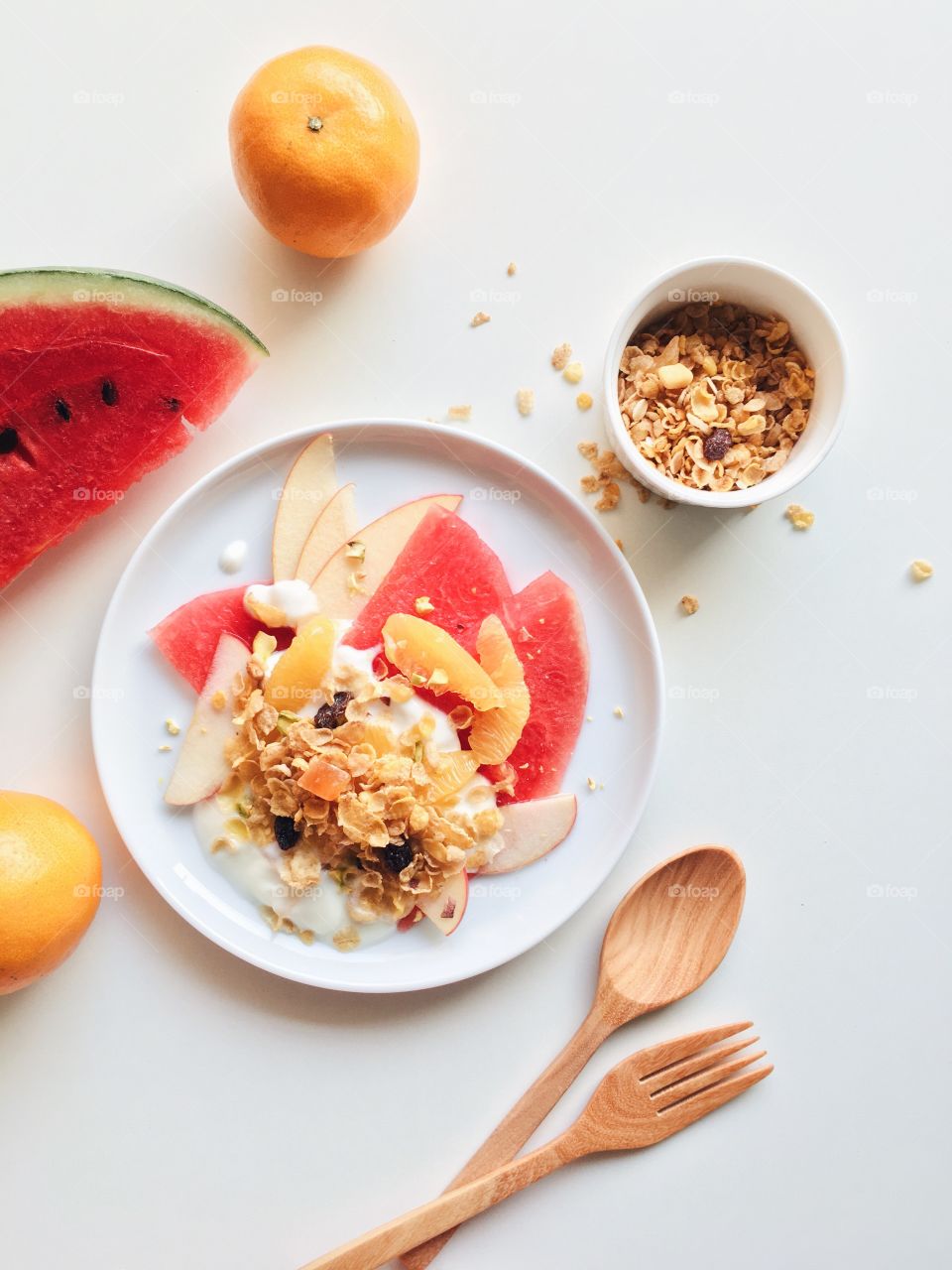 High angle view of food