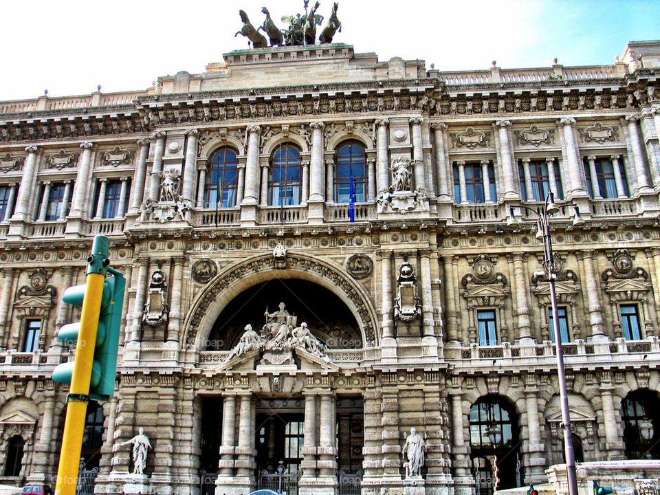 the palace of justice palazzo di giustizia the seat of the supreme court of cassation the judicial public library by Heliography