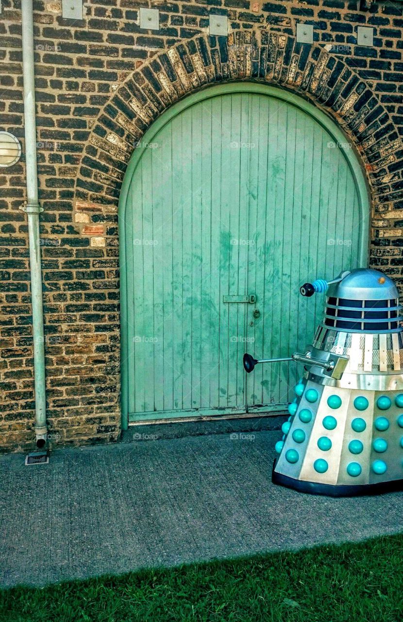 workshop. a robot going for overhaul