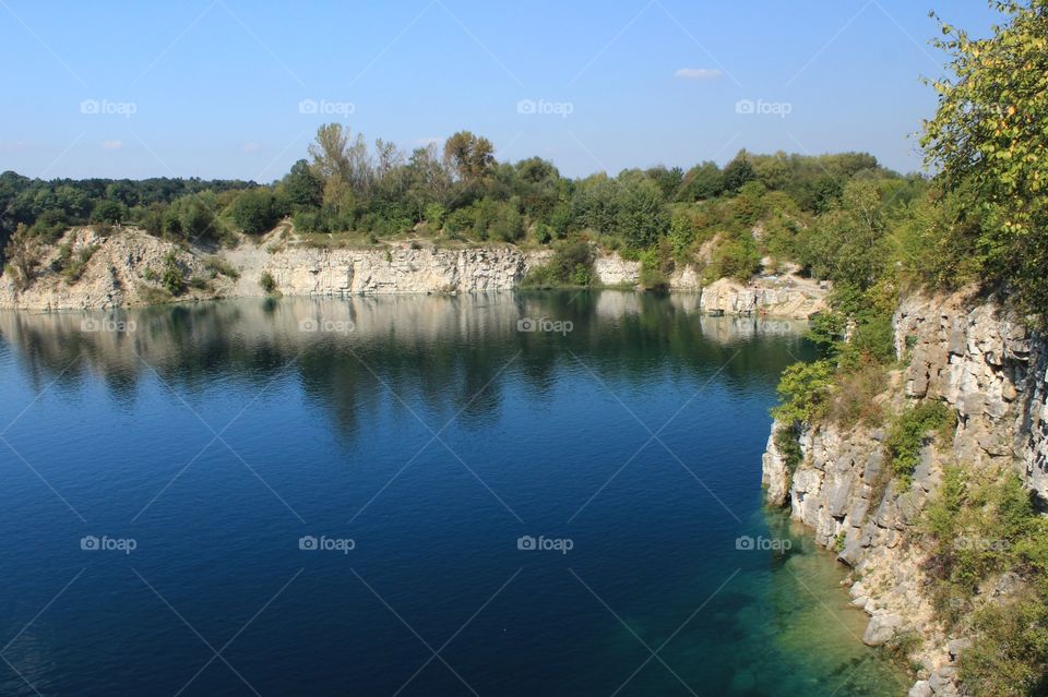 Old Quarry lake in Poland