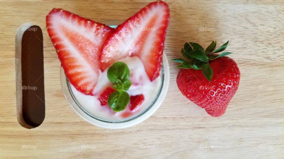 Fresh strawberry smoothie