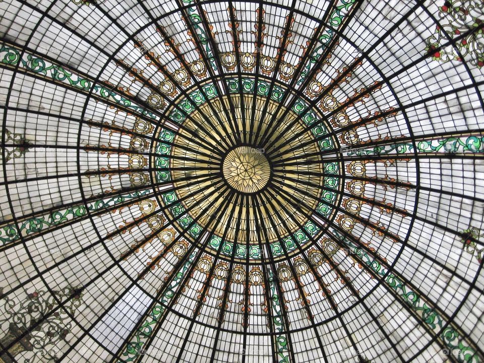 Ornate Stained Glass Ceiling