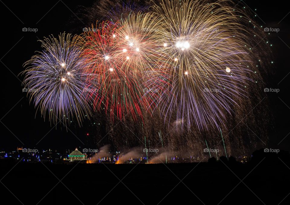 festa fireworks over Mosta in malta