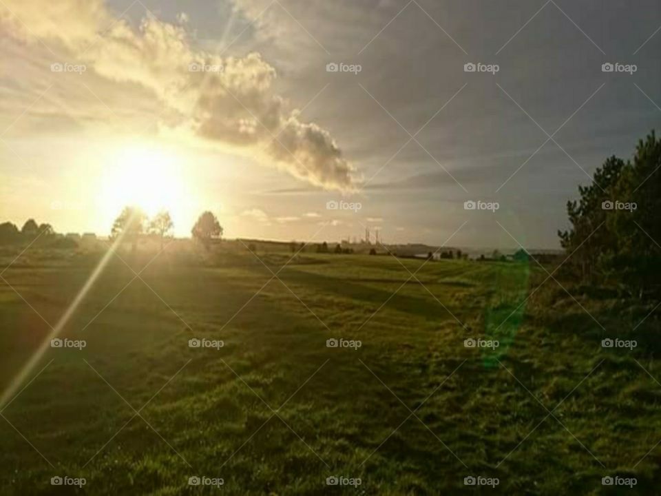 Sunset over the Golf Course