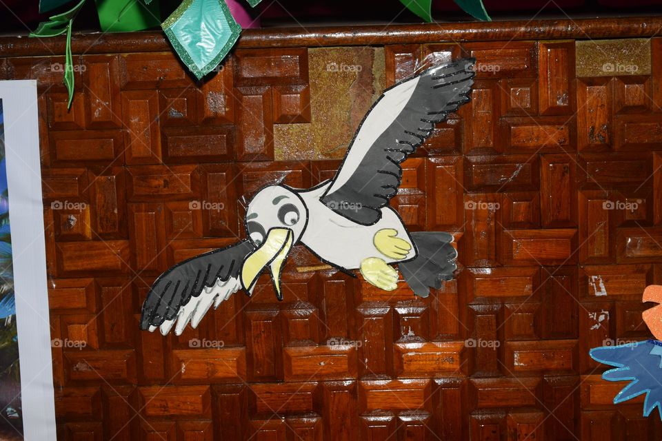 the bird flying glitter sheet craft for nursery consert stage