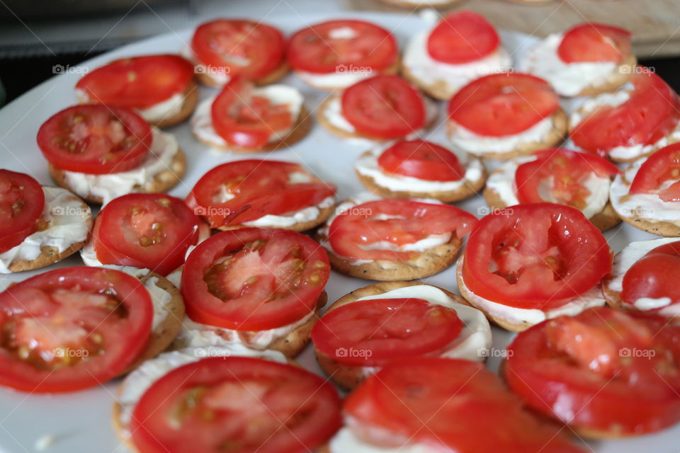 Tomatoes and Biscuits with cream its quite delicious.