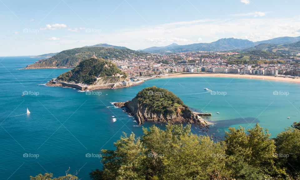 Scenic view of beach in Spanish