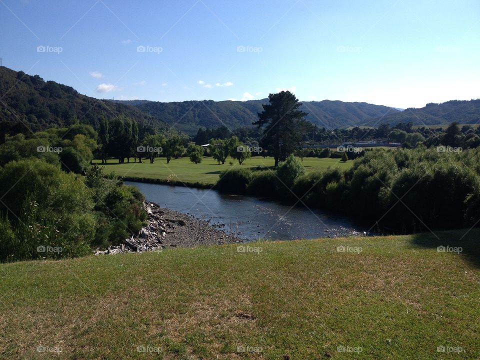 Tee off at hole number one Te Marua golf course, Upper Hutt NZ