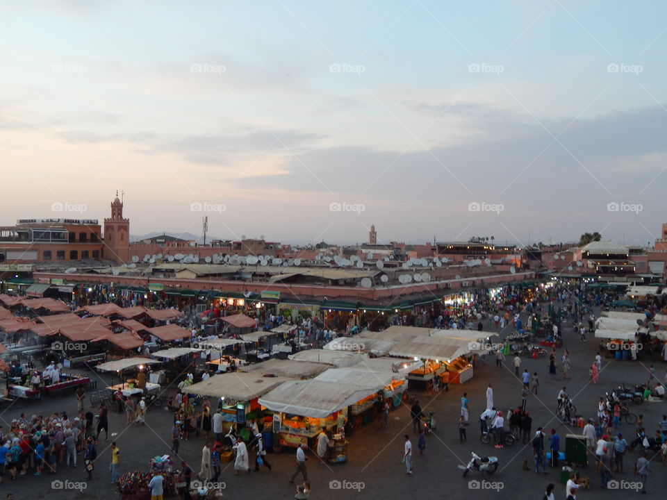 Sunset in Marrakech Morocco 