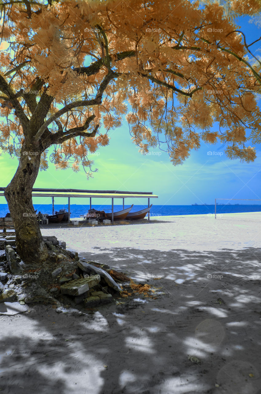 Melacca Straits View, Malaysia.
Infrared photography IR630nm