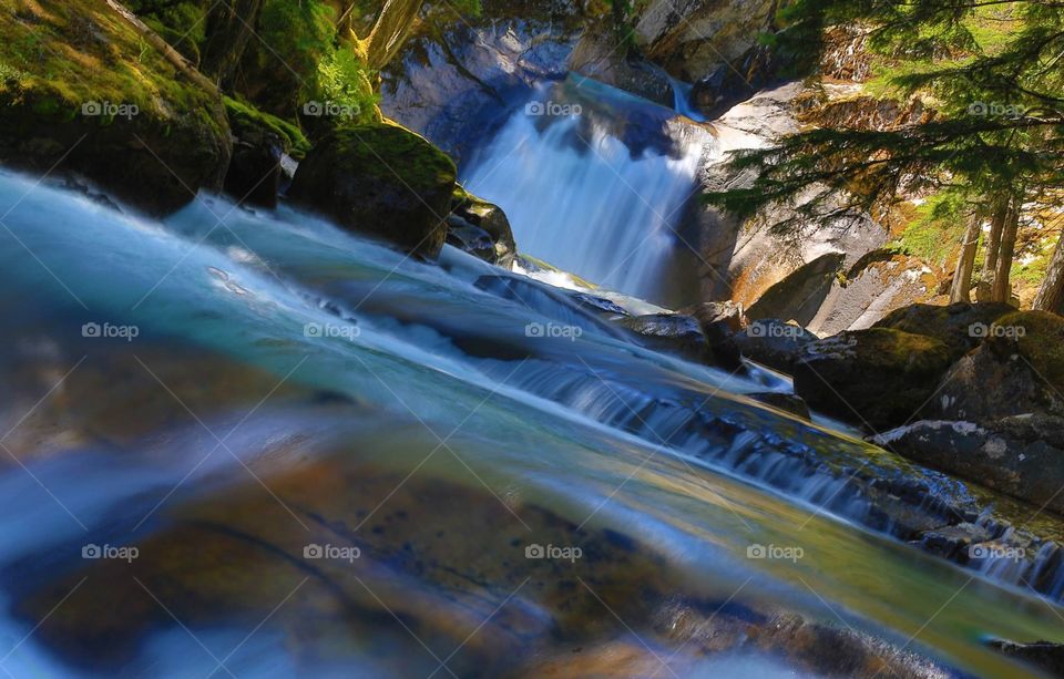 Waterfall on Nemo Beach in Valhalla Provincial Park