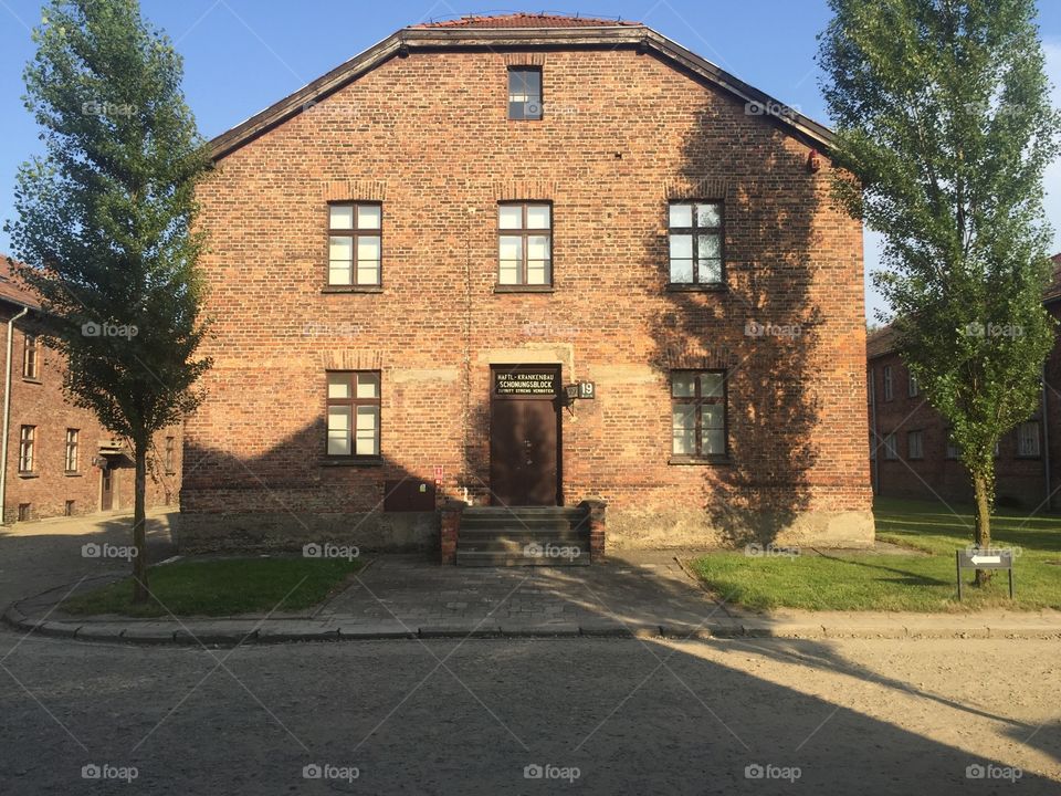 A typical building of Oswiecim concentration camp