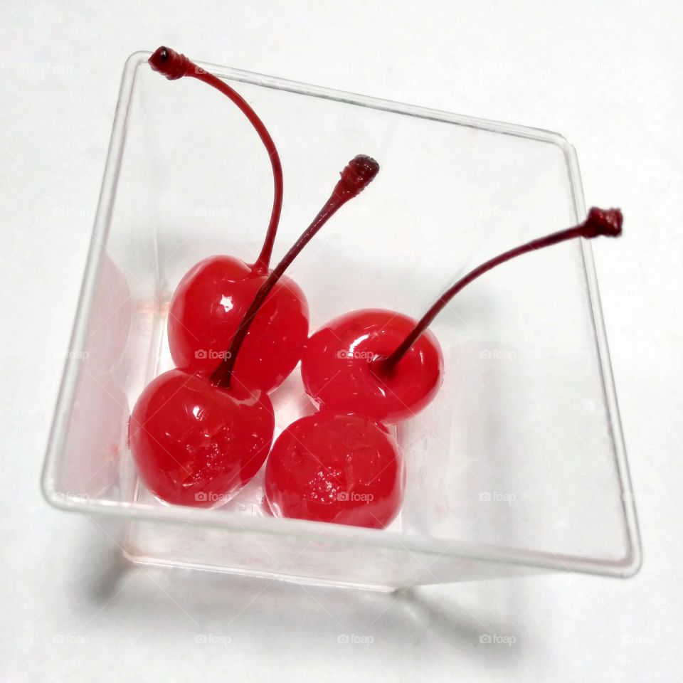 Fresh cherry fruits on the table