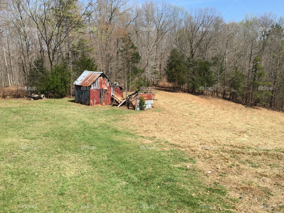 Horse shed. Shelter for horses 