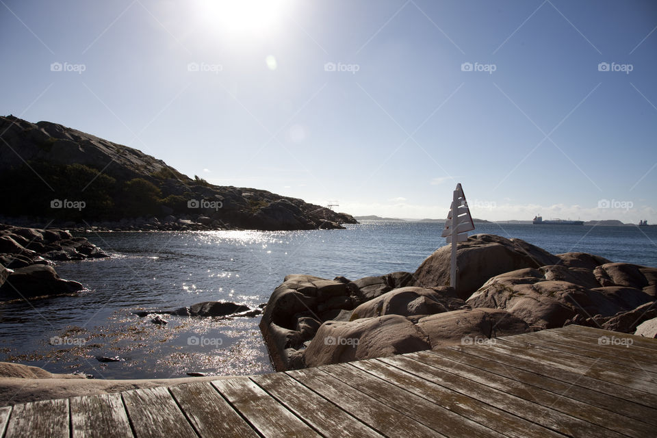 Pier on beach