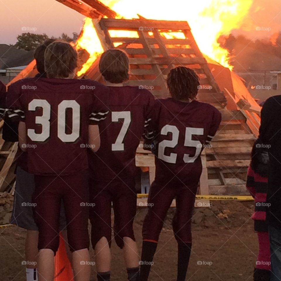 Football bonfire