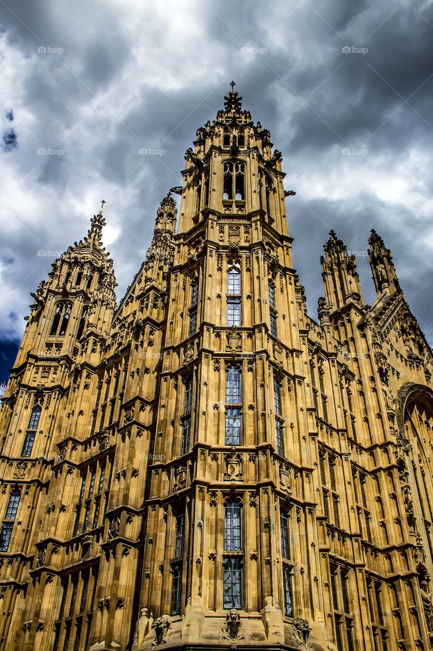 Part of Palace of Westminster aka Houses of Parliament London. Seriously it's such a big experience to see it in real life, everything is well detailed and it really is incredible to see. Anyways I hope you like my picture of it :)