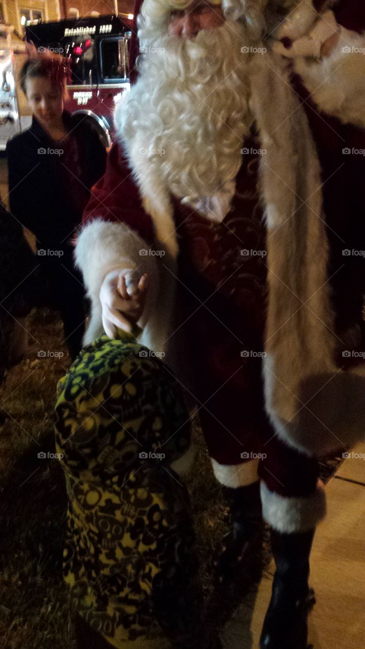 He touched Santa