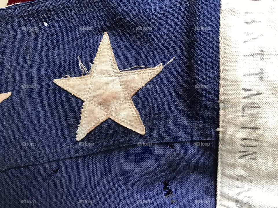 USA battalion flag detail