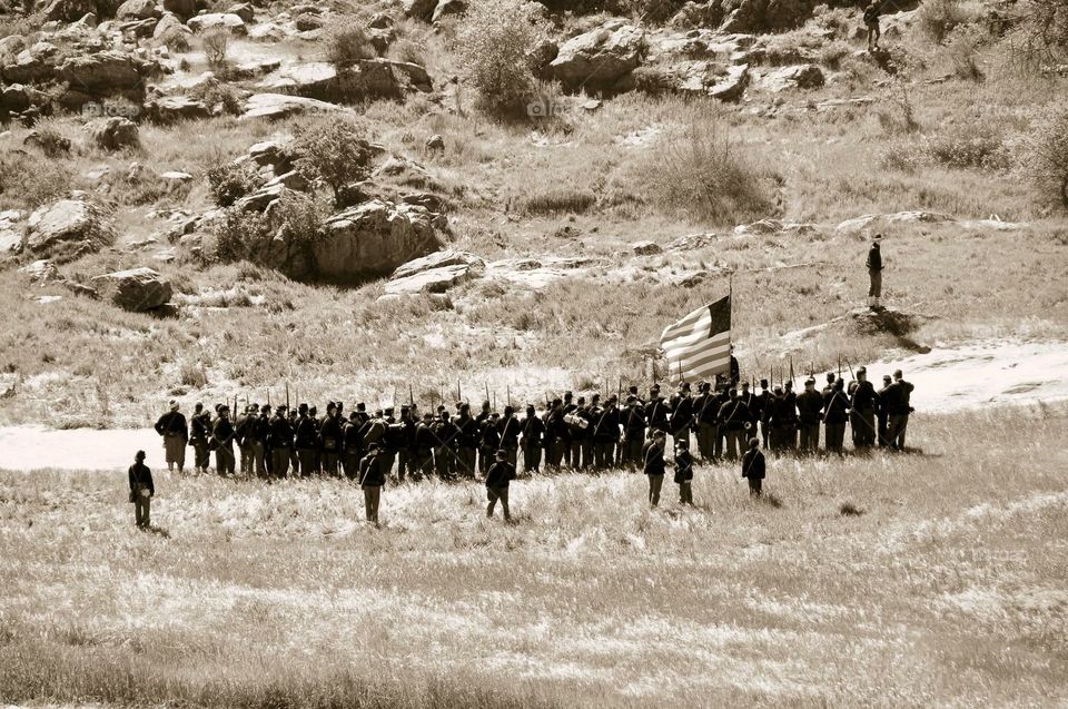 Civil war re-enactment 