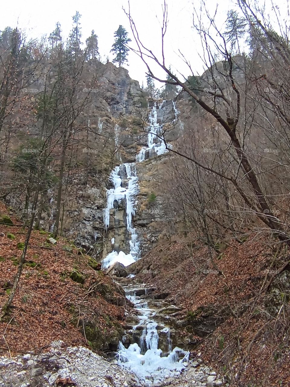 winter waterfall