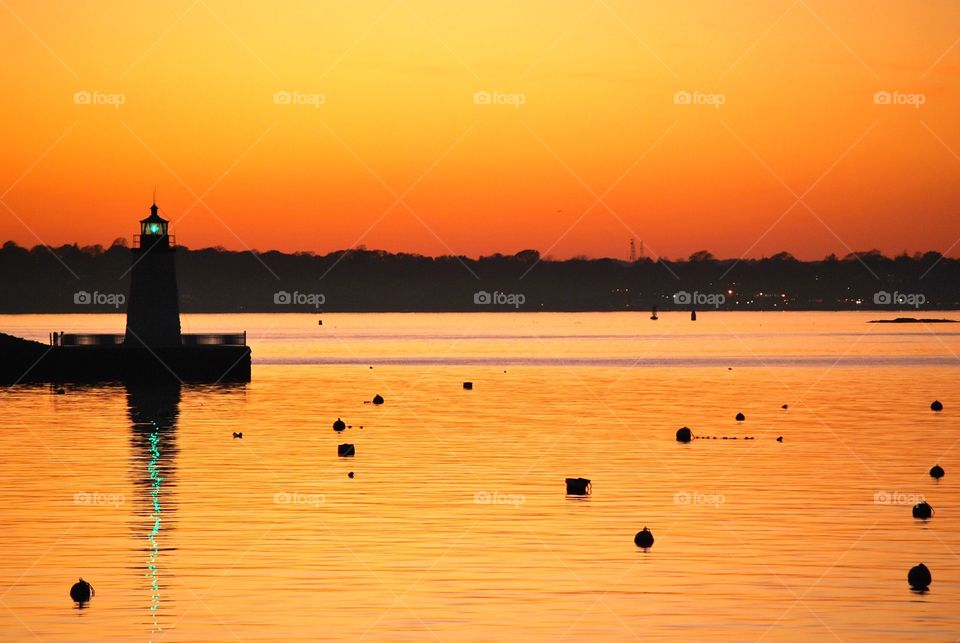 Golden Hour in Newport. From the dock at the house