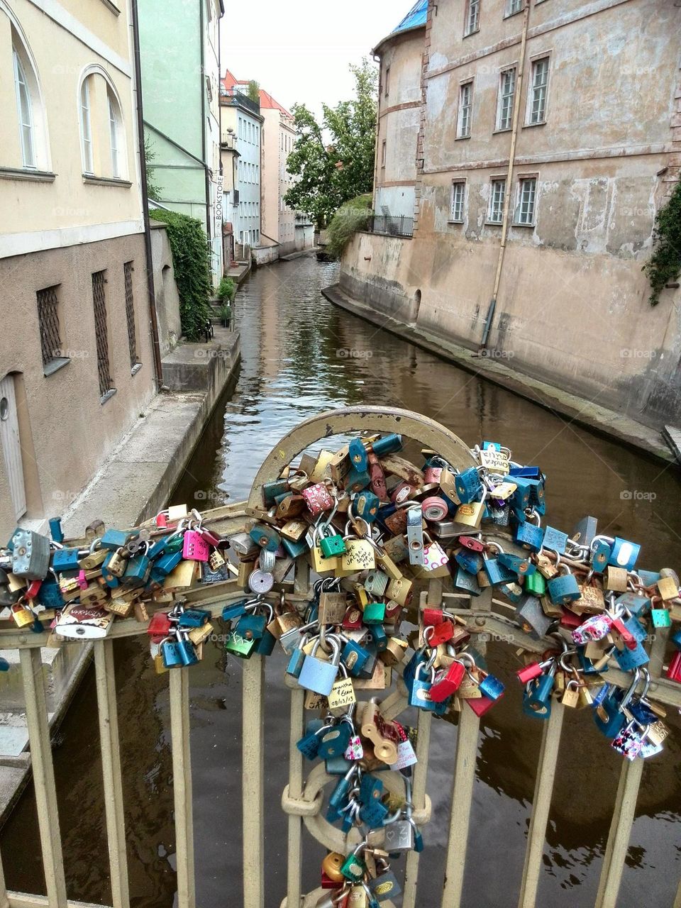 Love locks bridge in Prague