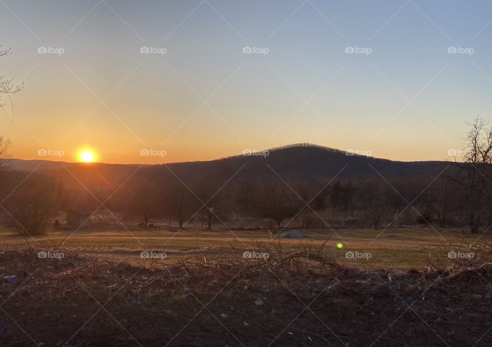 Mount Tom Connecticut Sunset