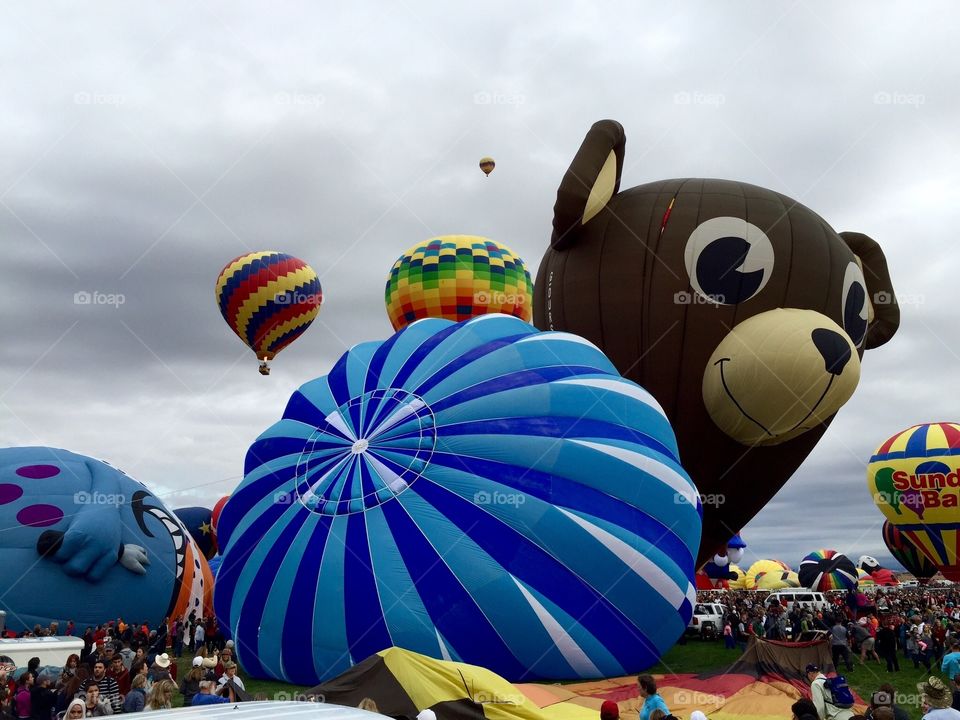 Balloon Fiesta 2015 ABQ. Up in the action, shot of some great colorful balloons!
