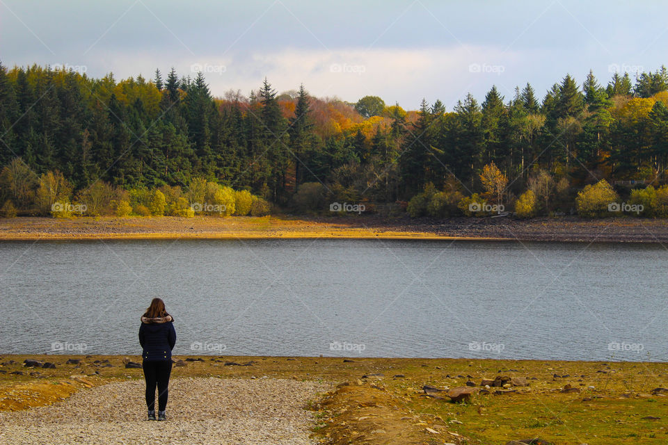 Girl looking at scenery 
