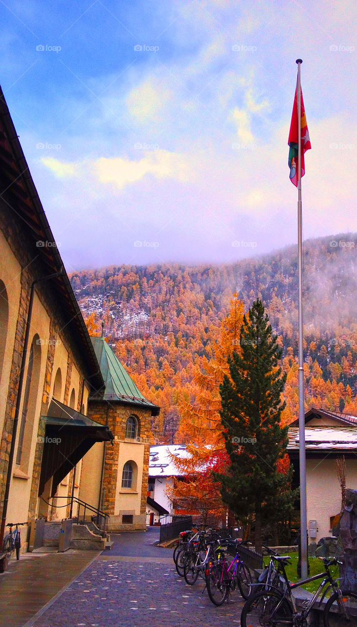 zermatt autumn and winter colours in the mountains and snow by swisstraveler