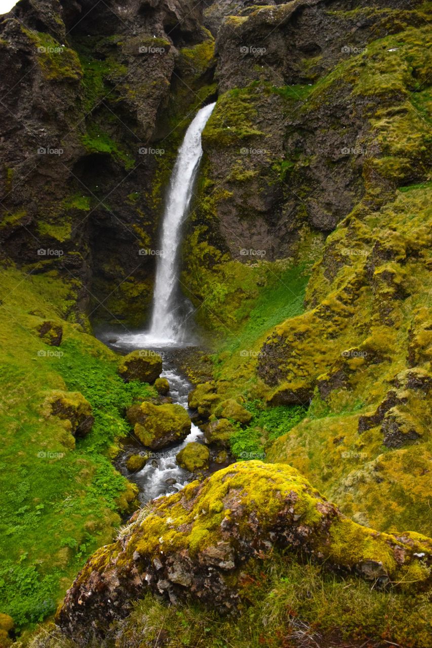 Ring road Iceland waterfall
