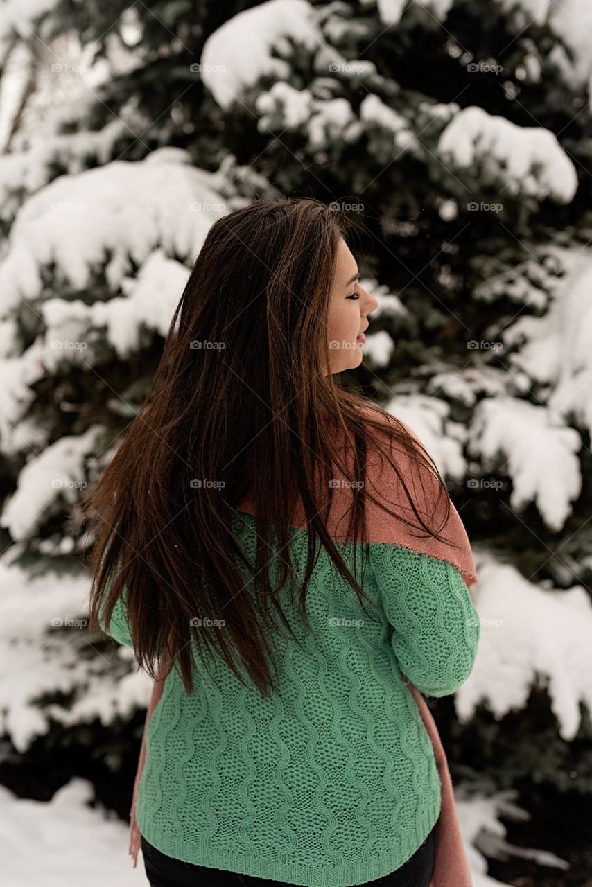 woman with beautiful hair