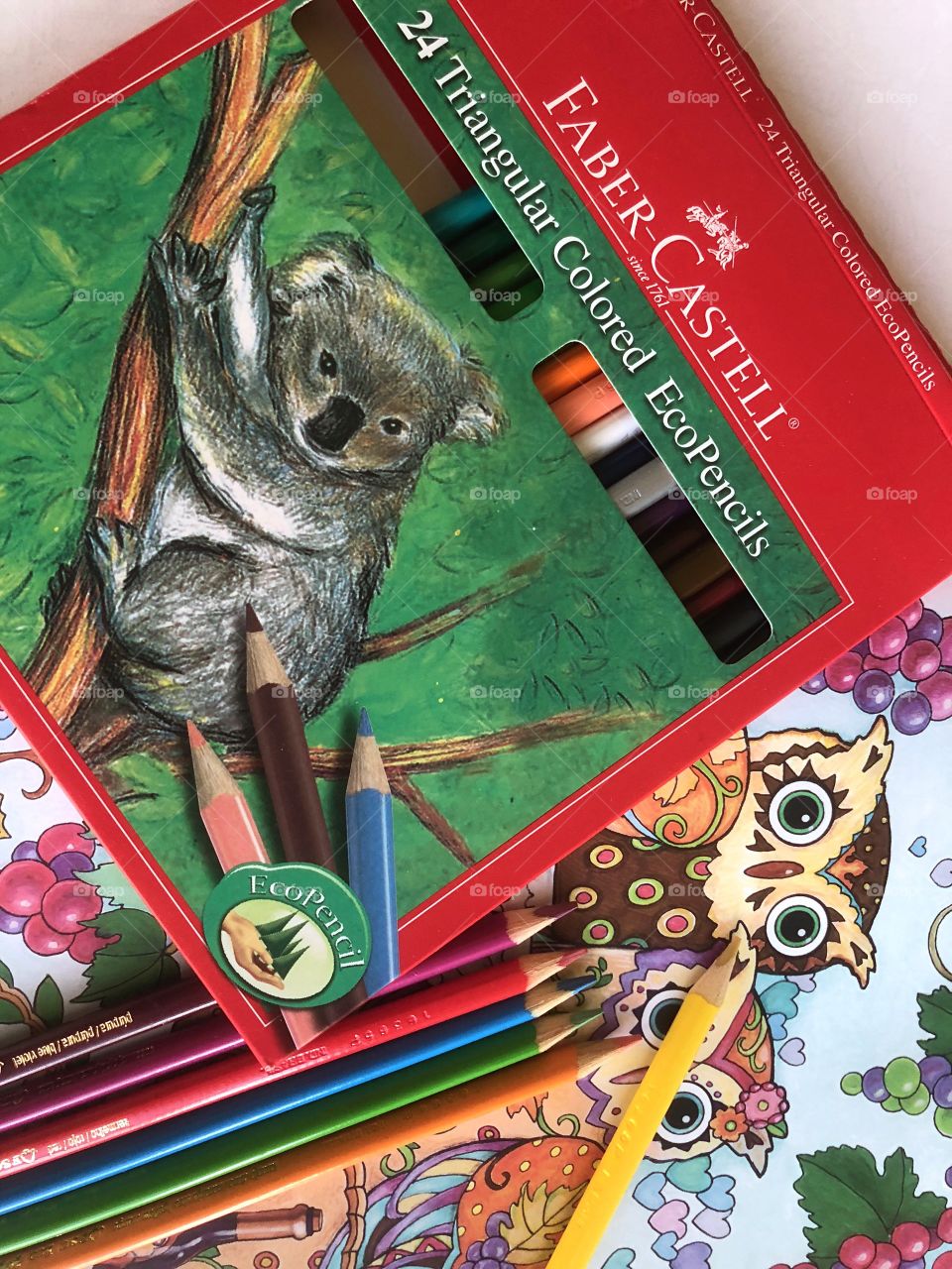 Faber-Castell colored pencils.