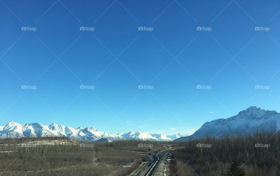 Railroad tracks in Alaska 