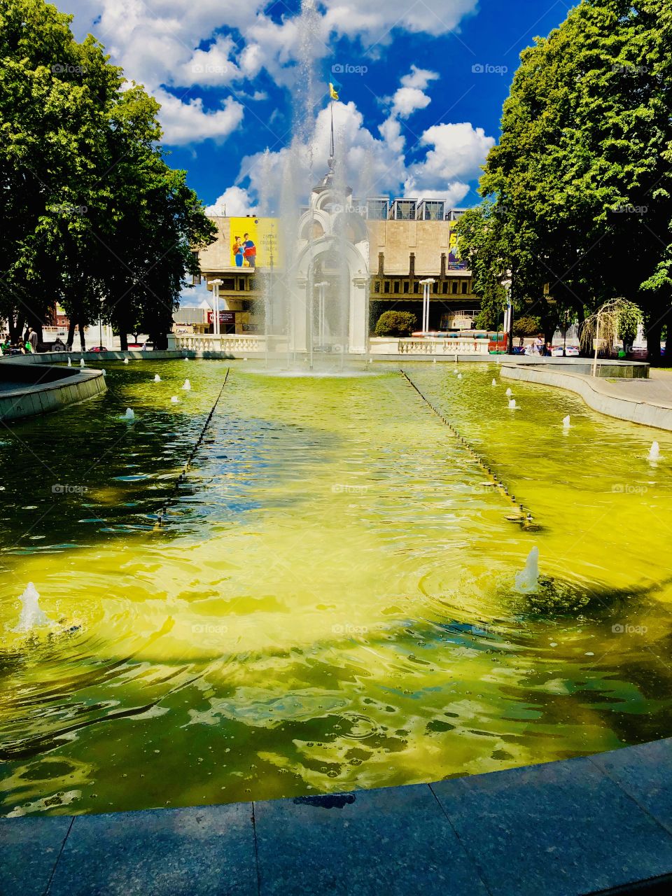 Nice fountain in Kharkiv 