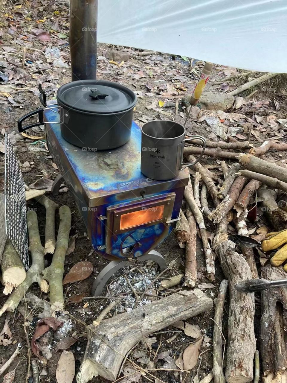 Titanium Camping Fire