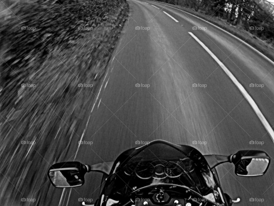 motorcycle road shot