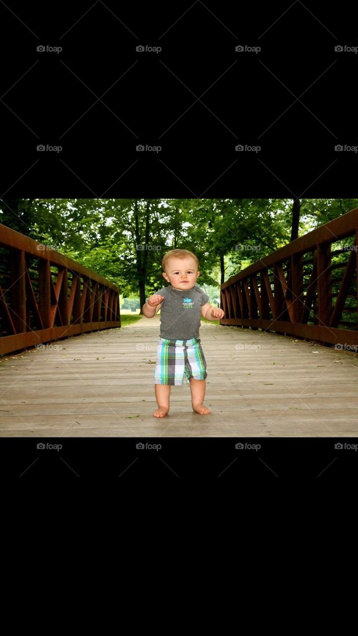 Boy on Bridge 