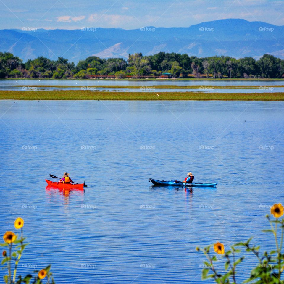Kayaking at Barr lake 