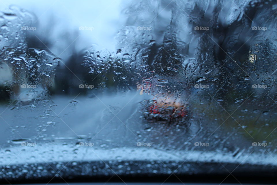 rainy day windshield