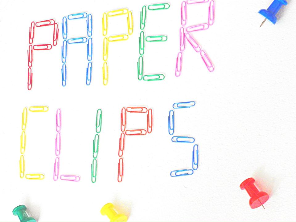 Colorful paper clips