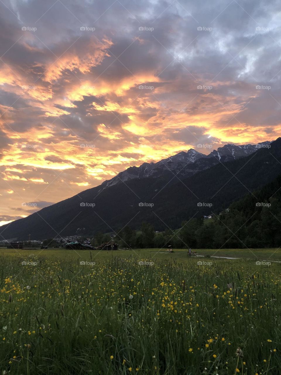 Sunrise over Mountain , Austrian Alps