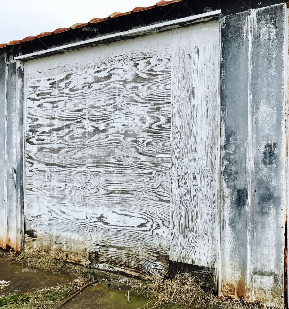 Worn Garage Door