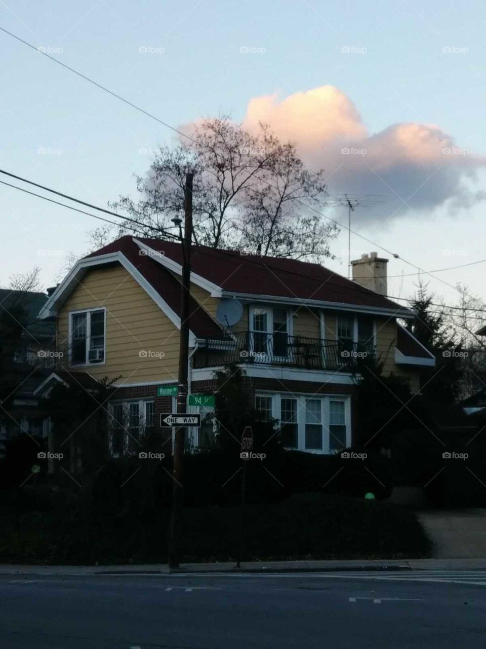 house cloudy sky silhouette against sky