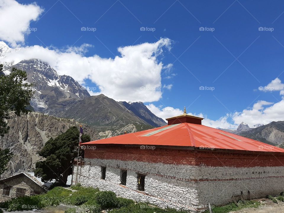 Hundreds years old monastery in Manang, Nepal.