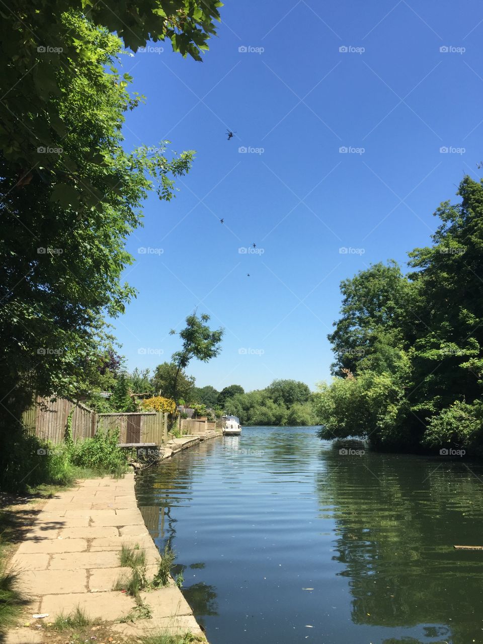 The British Army flying over the Beautiful River Thames.