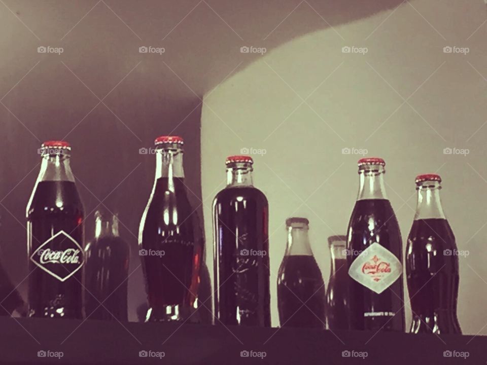 Old bottles of coke