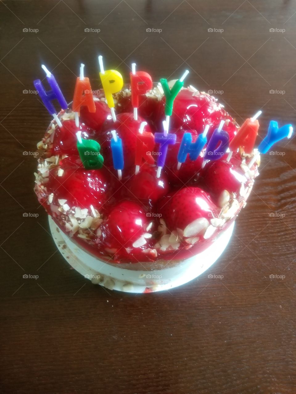 strawberry birthday cake